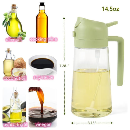 2-in-1 Oil Sprayer & Dispenser – Smart Control for Healthier Cooking