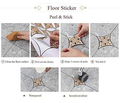 Self Adhesive PVC Diagonal Sticker Pack of 42