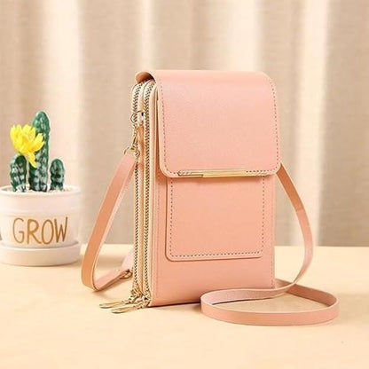 Anti-Theft Double Layer Leather Ladies Sling Bag