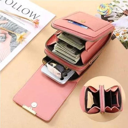 Anti-Theft Double Layer Leather Ladies Sling Bag